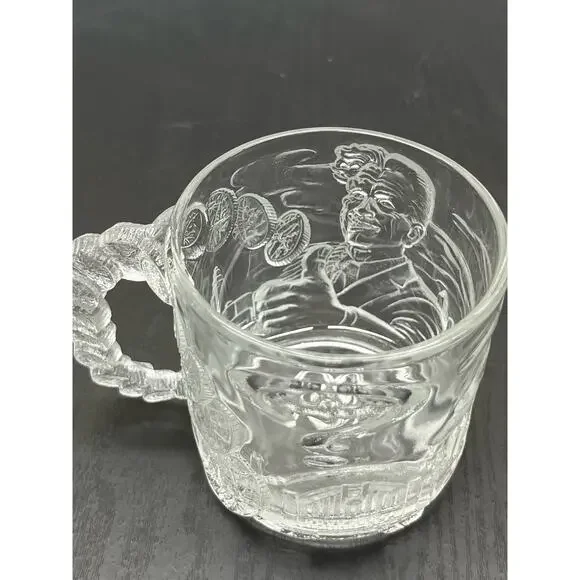 McDonalds VINTAGE 1995 Batman Forever Glass Mug Cup TWO-FACE - Picture 5 of 7
